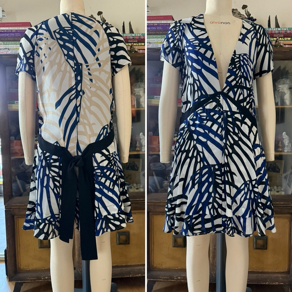 PROENZA SCHOULER Blue and White Dress